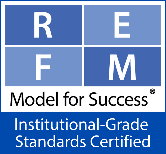 REFM Institutional-Grade Standards Certified